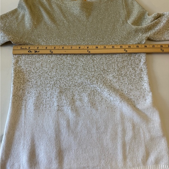 Ruby Road women’s petite medium metallic thin sweater - Picture 3 of 5